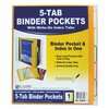 C-Line Products Binder Pocket, WriteOn Index Tabs, PK5 06650